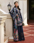 Republic Womenswear | Kalani Eid Luxury Lawn 25 | D5-B - Nyra S Navy Blue Lawn