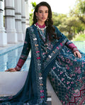 Republic Womenswear | Kalani Eid Luxury Lawn 25 | D6-B - Talia S Deep Teal Lawn