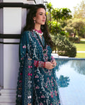 Republic Womenswear | Kalani Eid Luxury Lawn 25 | D6-B - Talia M Deep Teal Lawn