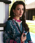 Republic Womenswear | Kalani Eid Luxury Lawn 25 | D6-B - Talia Custom Size Deep Teal Lawn