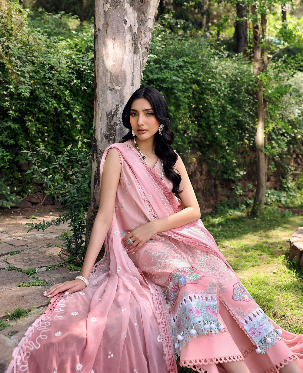 Republic Womenswear | Talia Luxury Lawn 25 | D7-A - Ora M Light Pink Lawn