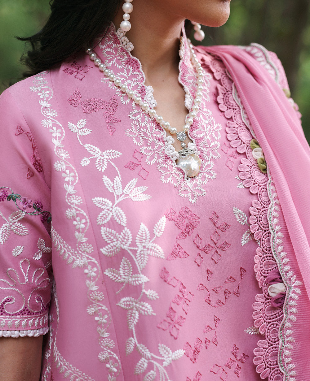 Republic Womenswear | Talia Luxury Lawn 25 | D8-A - Revaa XS Pink Lawn
