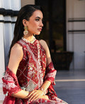 Republic Womenswear | Kalani Eid Luxury Lawn 25 | D8-B - Lyanna M Maroon Lawn