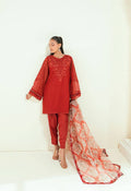 Dhanak | Signature Pret | SS25DA-2698 RED - Pakistani Designer Dress - by Dhanak | Type: Ladies Clothes - 100% Original at Saira Sultan