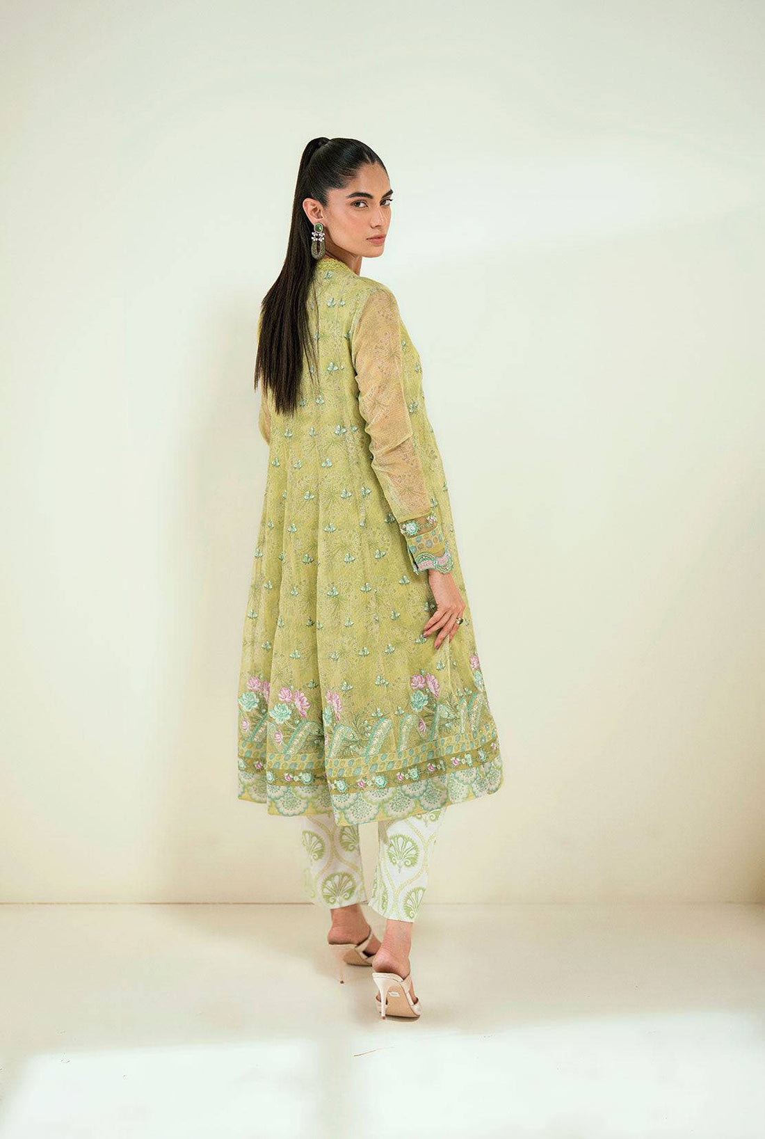 Dhanak | Signature Pret | SS25DA-2729 L-GREEN - Pakistani Designer Dress - by Dhanak | Type: Ladies Clothes - 100% Original at Saira Sultan