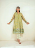 Dhanak | Signature Pret | SS25DA-2729 L-GREEN - Pakistani Designer Dress - by Dhanak | Type: Ladies Clothes - 100% Original at Saira Sultan