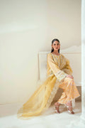 Dhanak | Signature Pret | SS25DA-2741 YELLOW - Pakistani Designer Dress - by Dhanak | Type: Ladies Clothes - 100% Original at Saira Sultan