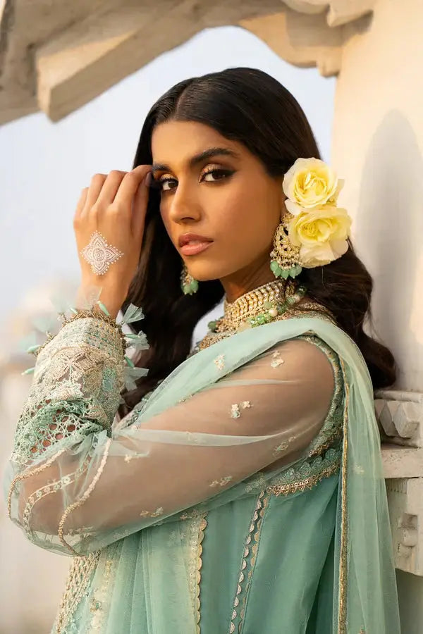Ittehad | Dilruba Wedding Formals | ESDR76-SUT-GRN - Pakistani Designer Dress - by Ittehad | Type: Bridal - 100% Original at Saira Sultan