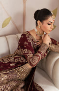 Zarif | Shehnai Luxury Wedding Edit | SHEESHAM XL Maroon Chiffon