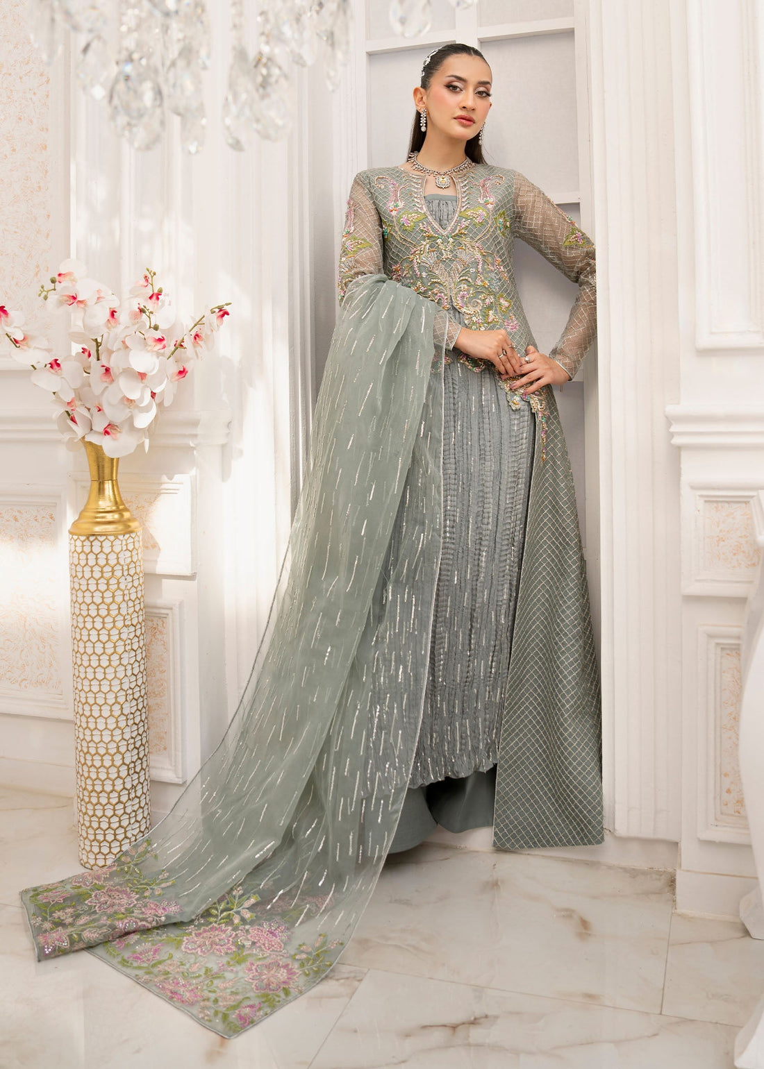 Jamnii | The Aura | Livia XS Sage Organza