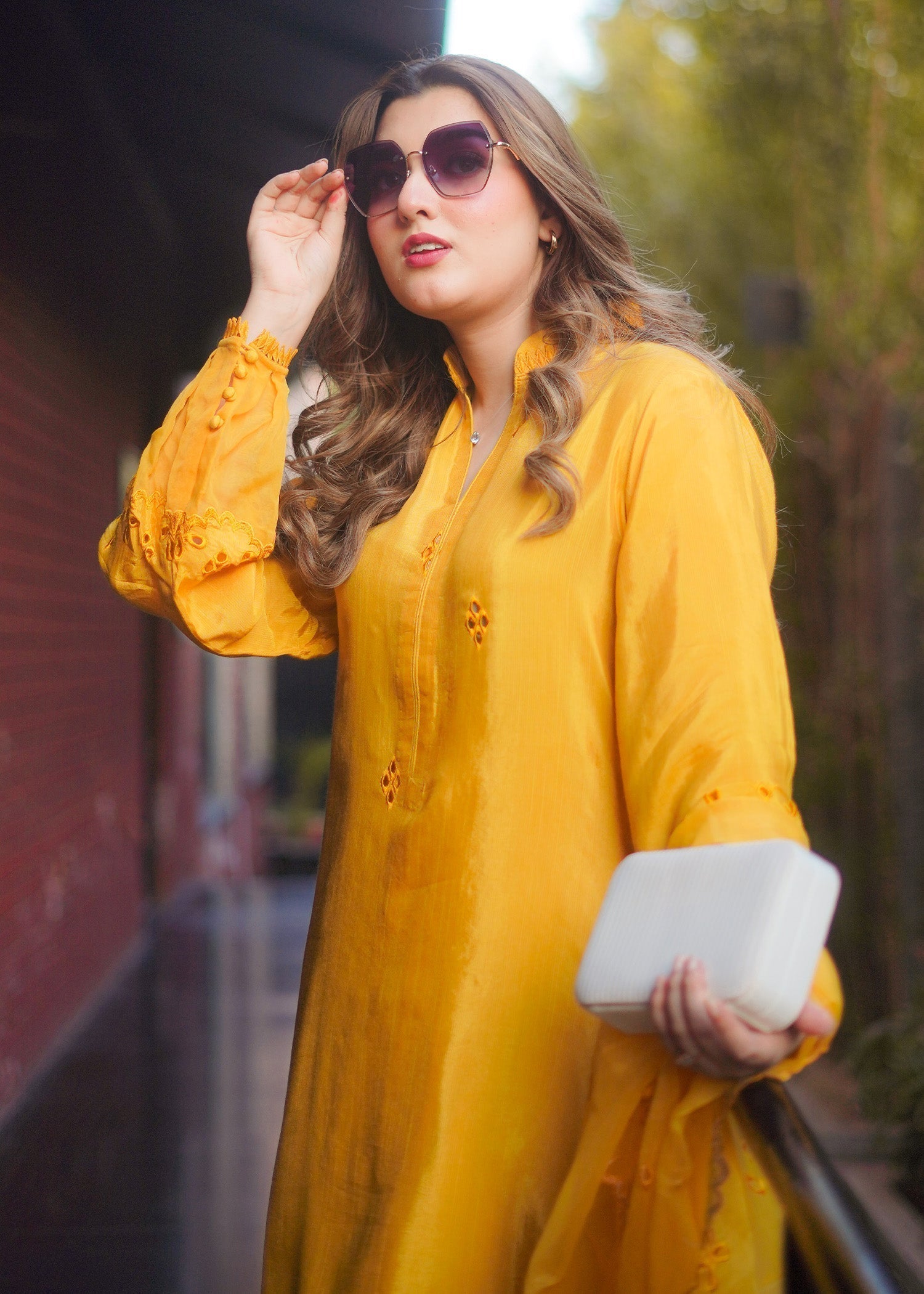 Fozia Khalid | Silk Spire | MARIGOLD M Yellow Raw Silk