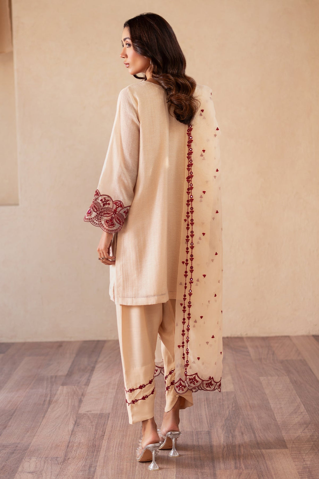 Charizma | Festive Pret | CMA-4-S06 XS Off White Cotton Net