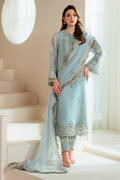 Alizeh | Aymal Chiffon | AF-BHM-4044-Orla XL Sky Blue Chiffon