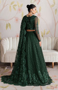 Zarif | Shehnai Luxury Wedding Edit | MEESAM S Bottle Green Net
