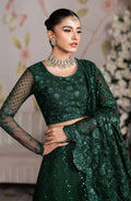 Zarif | Shehnai Luxury Wedding Edit | MEESAM L Bottle Green Net