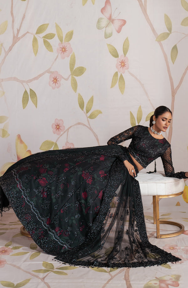 Zarif | Shehnai Luxury Wedding Edit | HANEEN Custom Size Black Net