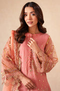 Charizma | Festive Pret | CMA-4-026 L Salmon Pink Organza