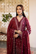 Zarposh | Sajni Lawn 25 | Nayirah M Maroon Lawn