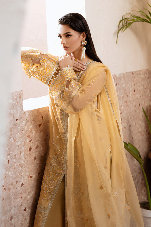 Zarposh | Elara Formals | Zard - Pakistani Designer Dress - by Zarposh | Type: Formal - 100% Original at Saira Sultan