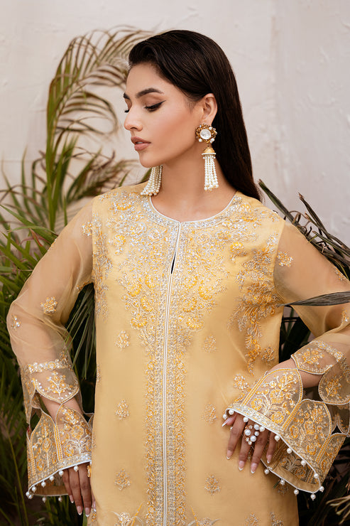 Zarposh | Elara Formals | Zard - Pakistani Designer Dress - by Zarposh | Type: Formal - 100% Original at Saira Sultan