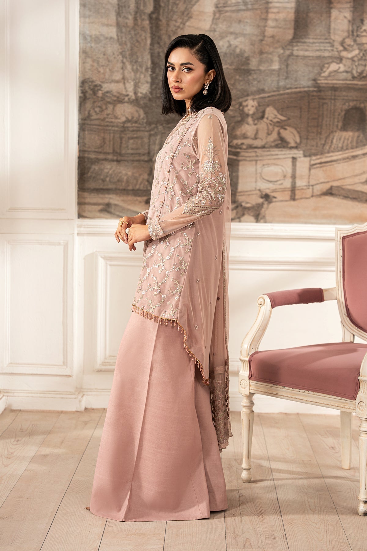 Zarif | Formal Edit 25 | ZFE-03 VIVIAN XL Powder Pink Lawn