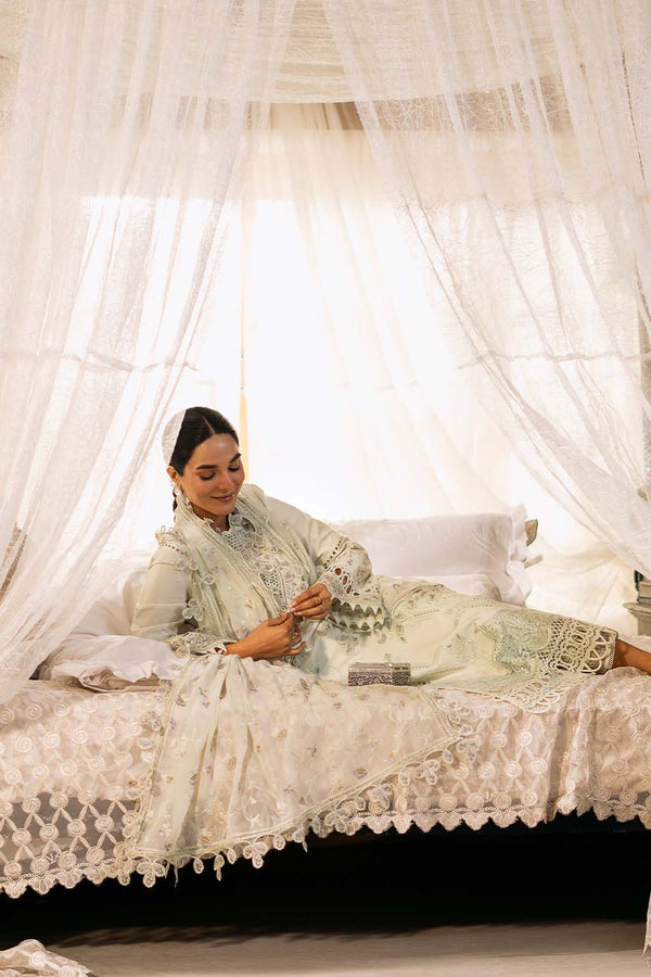 Zarposh | Sajni Lawn 25 | Zarina L Pistachio Green Lawn