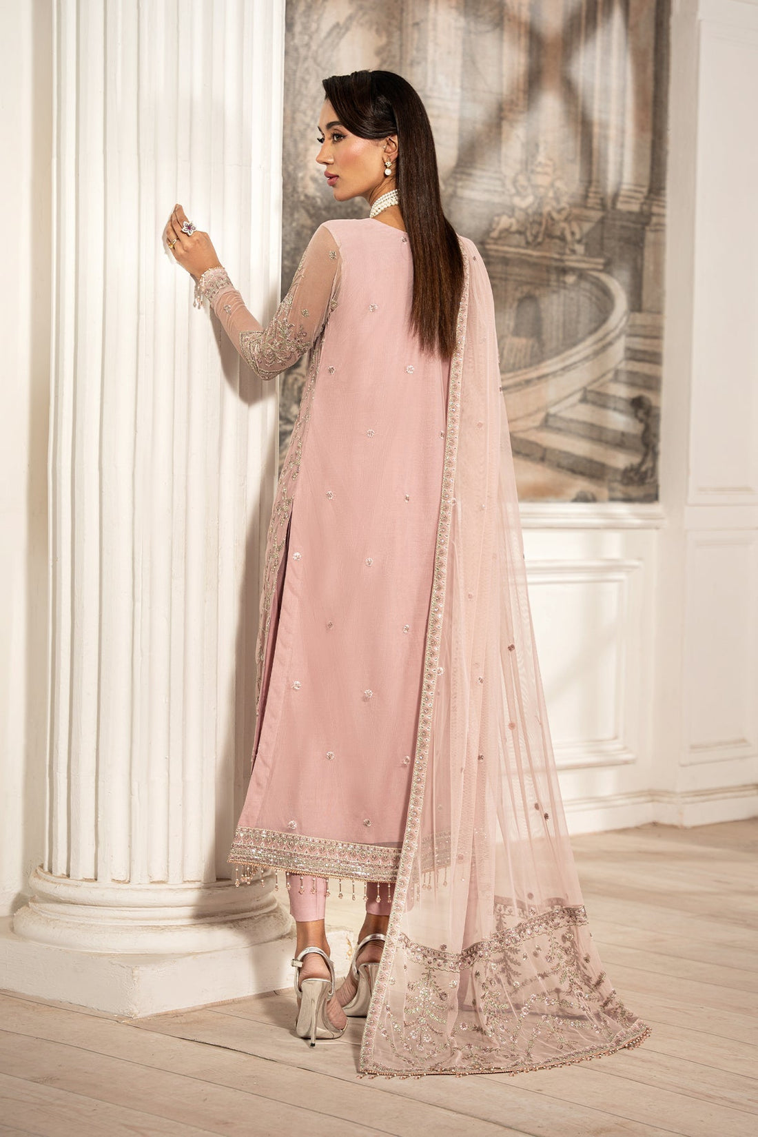 Zarif | Formal Edit 25 | ZFE-03 VIVIAN XS Powder Pink Lawn