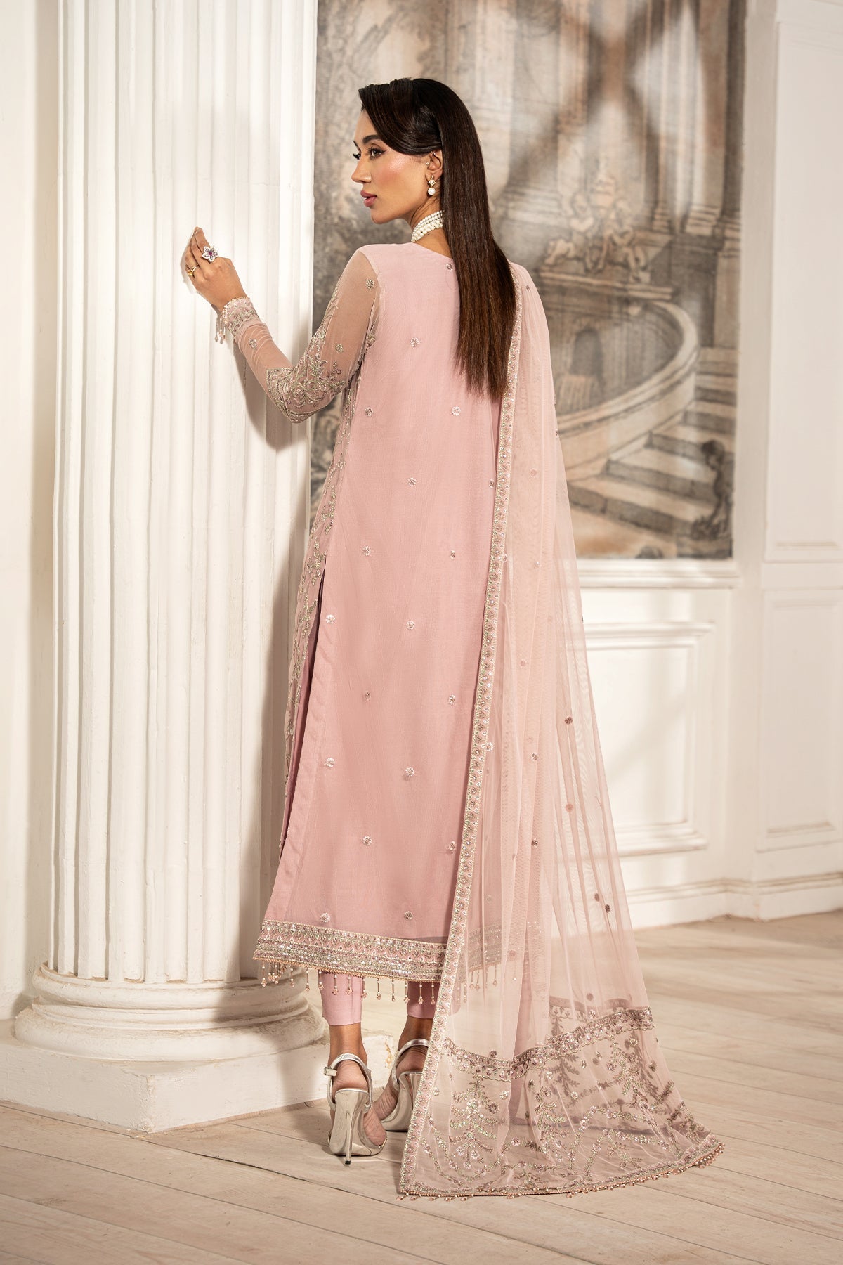 Zarif | Formal Edit 25 | ZFE-03 VIVIAN S Powder Pink Lawn