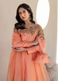 Dastoor | Maahi Luxury Pret 25 | Lera L Pinkish Orange Tissue Silk