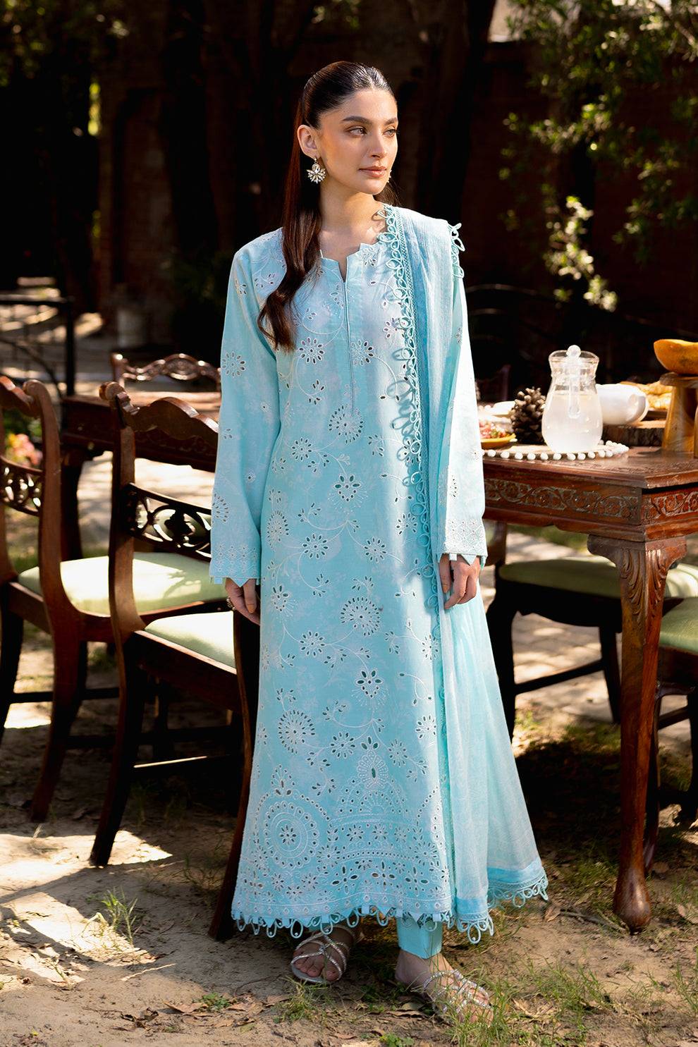 Neeshay | Summer Lines Printkari | OASIS - Pakistani Designer Dress - by Neeshay | Type: Luxury - 100% Original at Saira Sultan
