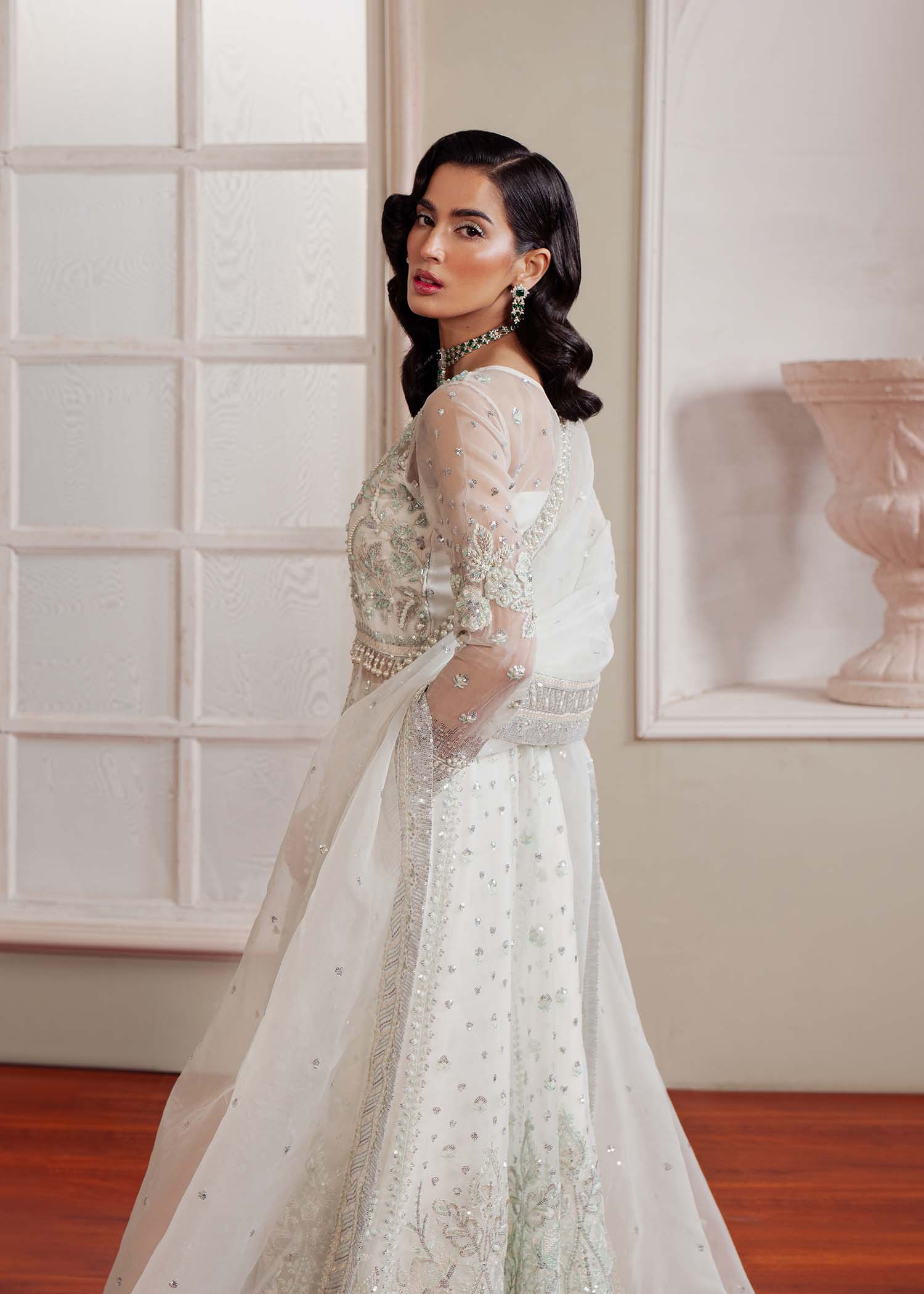Dastoor | Airah Festive 25 | Glimmer XL White Organza