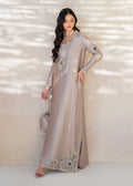 Dastoor | Maahi Luxury Pret 25 | Eris S Cloud Gray Tissue Silk