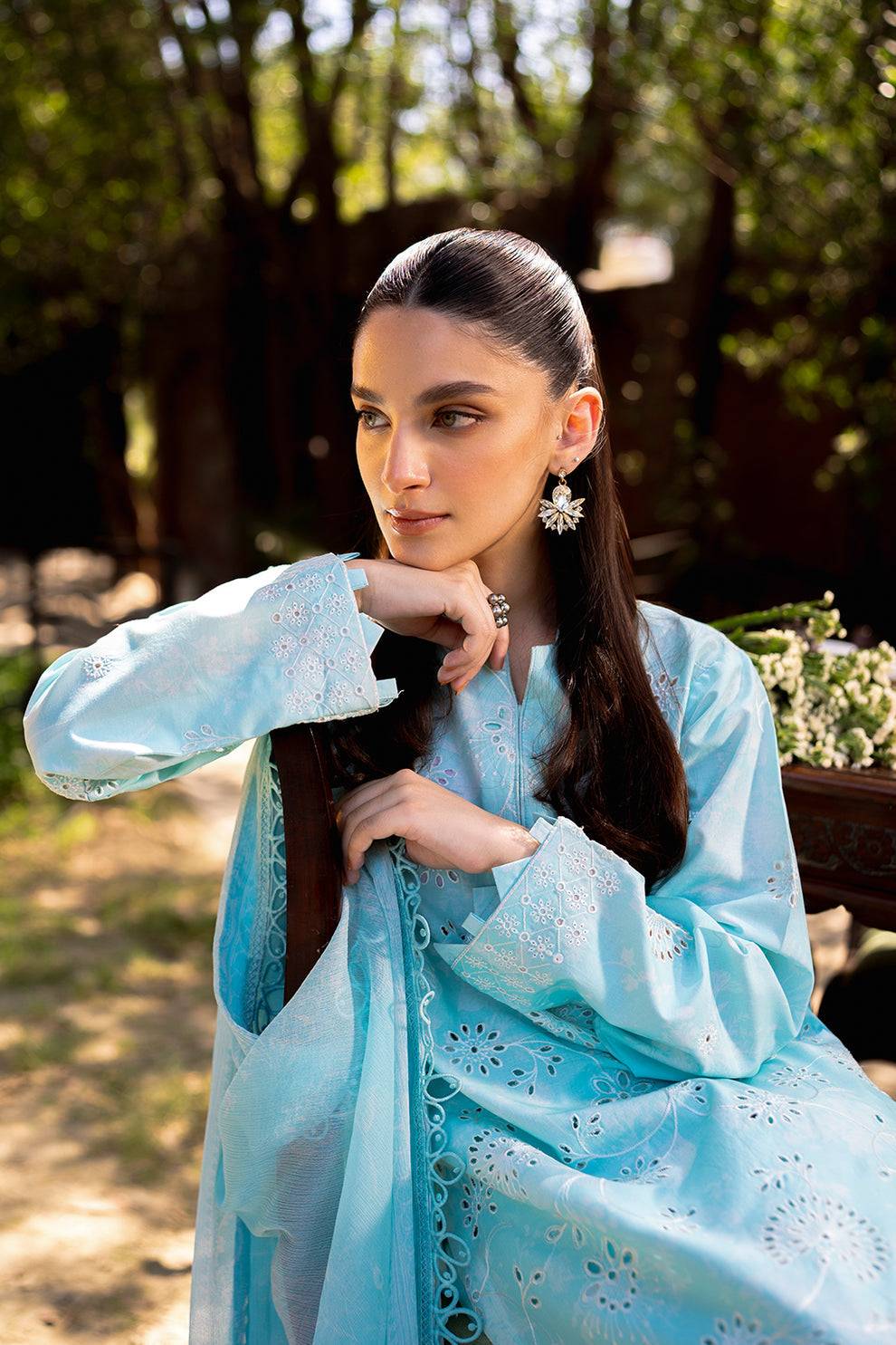 Neeshay | Summer Lines Printkari | OASIS - Pakistani Designer Dress - by Neeshay | Type: Luxury - 100% Original at Saira Sultan