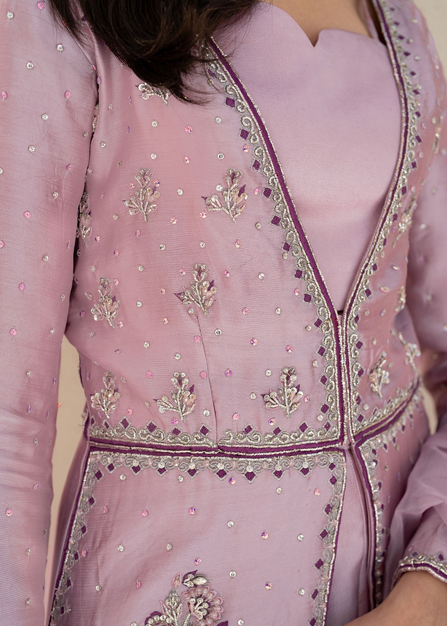 Dastoor | Maahi Luxury Pret 25 | Careesa XL Lilac Tissue Silk