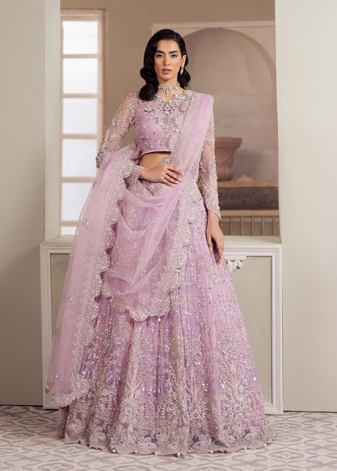 Dastoor | Airah Festive 25 | Lustre XS Lilac Organza