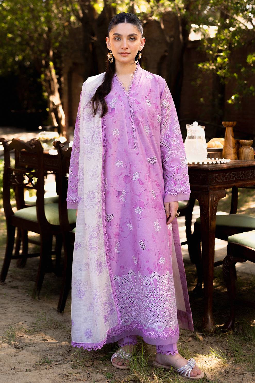 Neeshay | Summer Lines Printkari | PETAL - Pakistani Designer Dress - by Neeshay | Type: Luxury - 100% Original at Saira Sultan