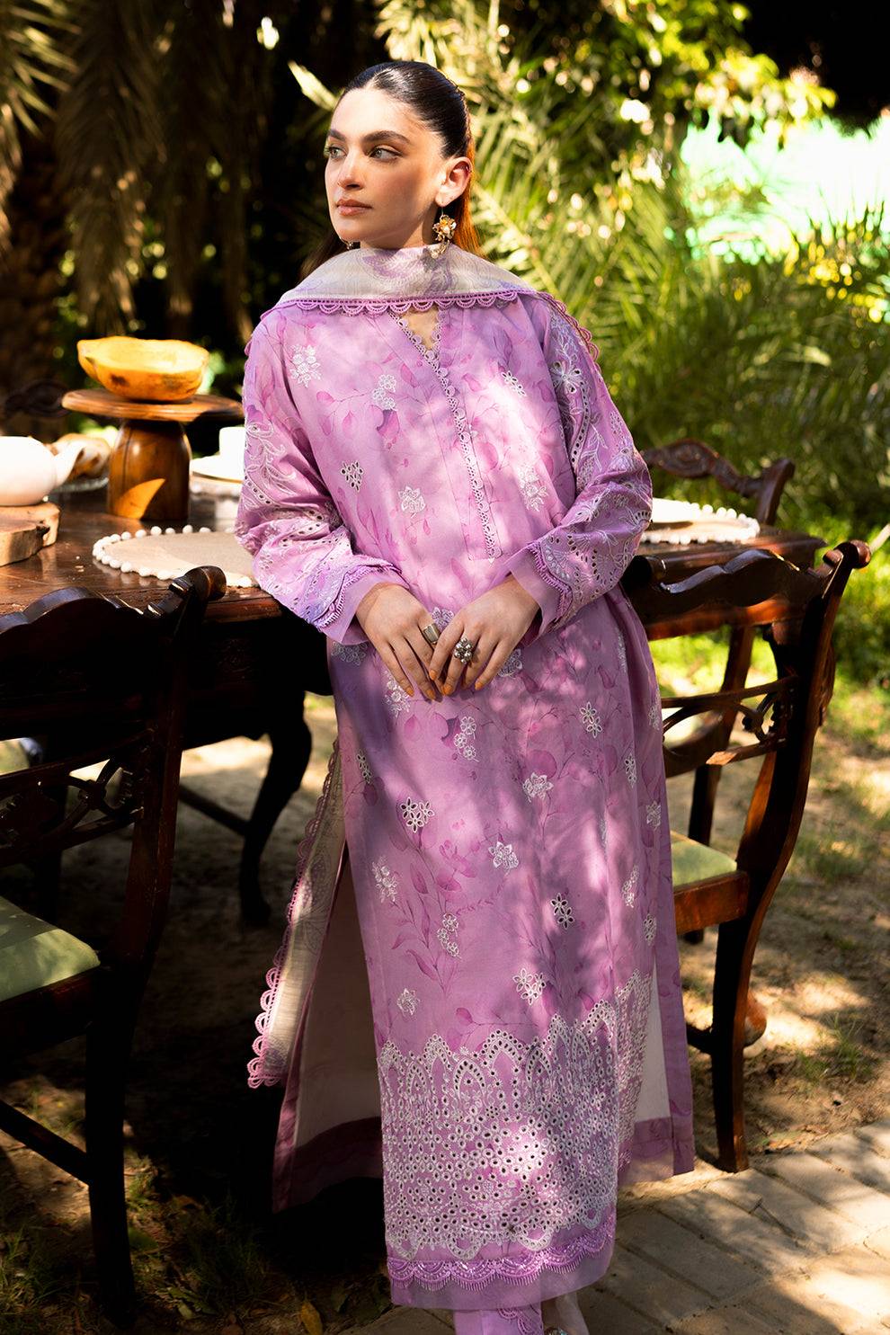 Neeshay | Summer Lines Printkari | PETAL - Pakistani Designer Dress - by Neeshay | Type: Luxury - 100% Original at Saira Sultan