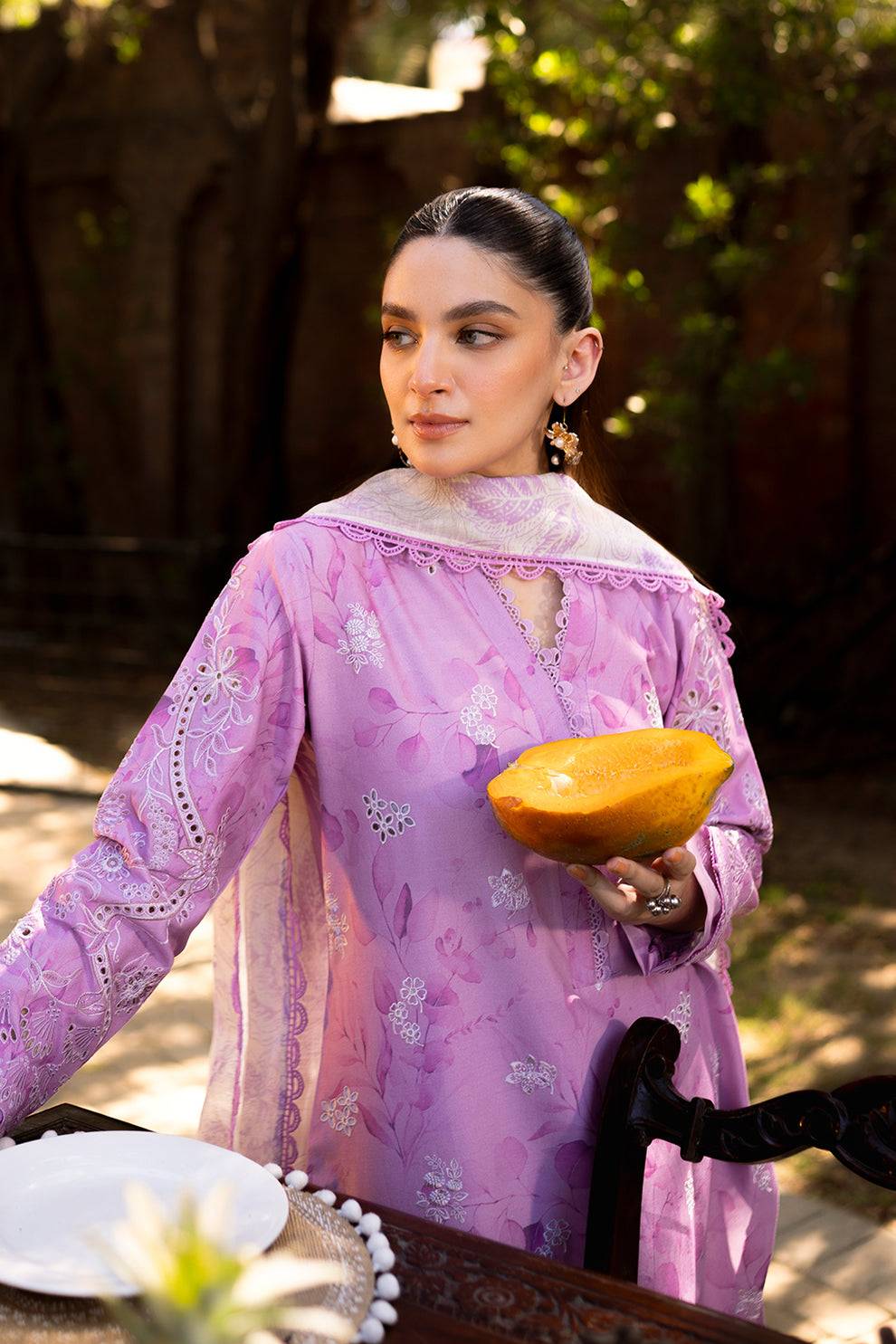 Neeshay | Summer Lines Printkari | PETAL - Pakistani Designer Dress - by Neeshay | Type: Luxury - 100% Original at Saira Sultan