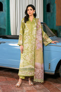 Zarif | Lamhay Luxury Eid Lawn 25 | 03 HIRRAM XS Olive Lawn