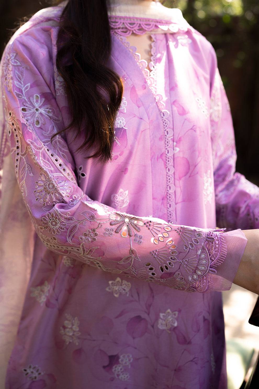 Neeshay | Summer Lines Printkari | PETAL - Pakistani Designer Dress - by Neeshay | Type: Luxury - 100% Original at Saira Sultan