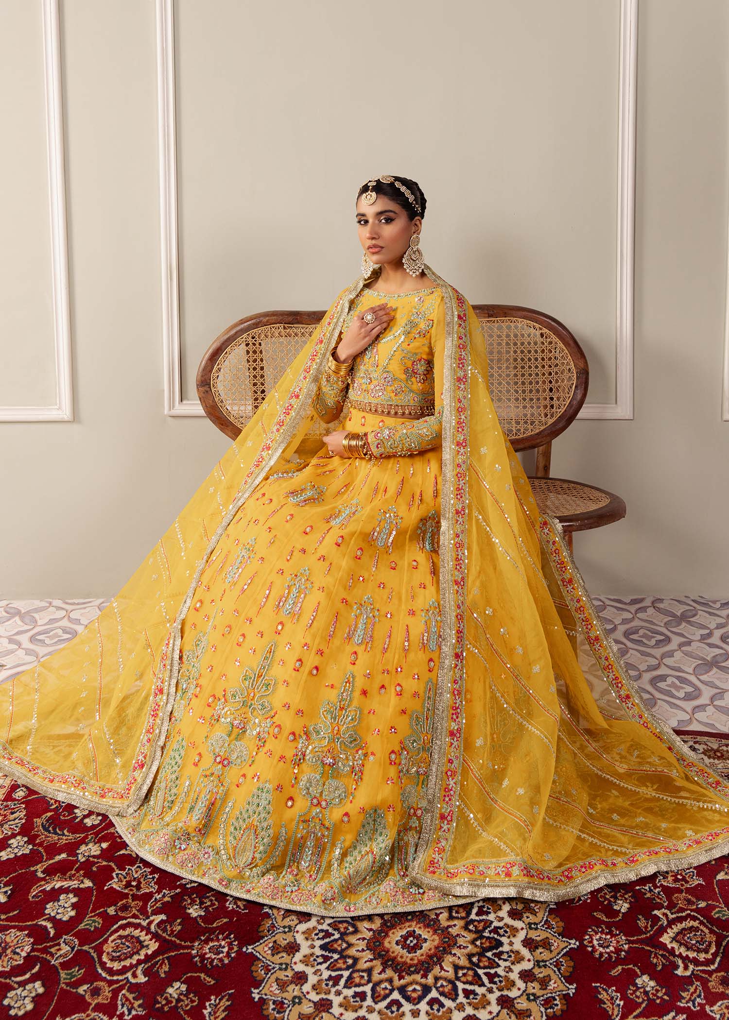 Dastoor | Airah Festive 25 | Solstice L Yellow Net
