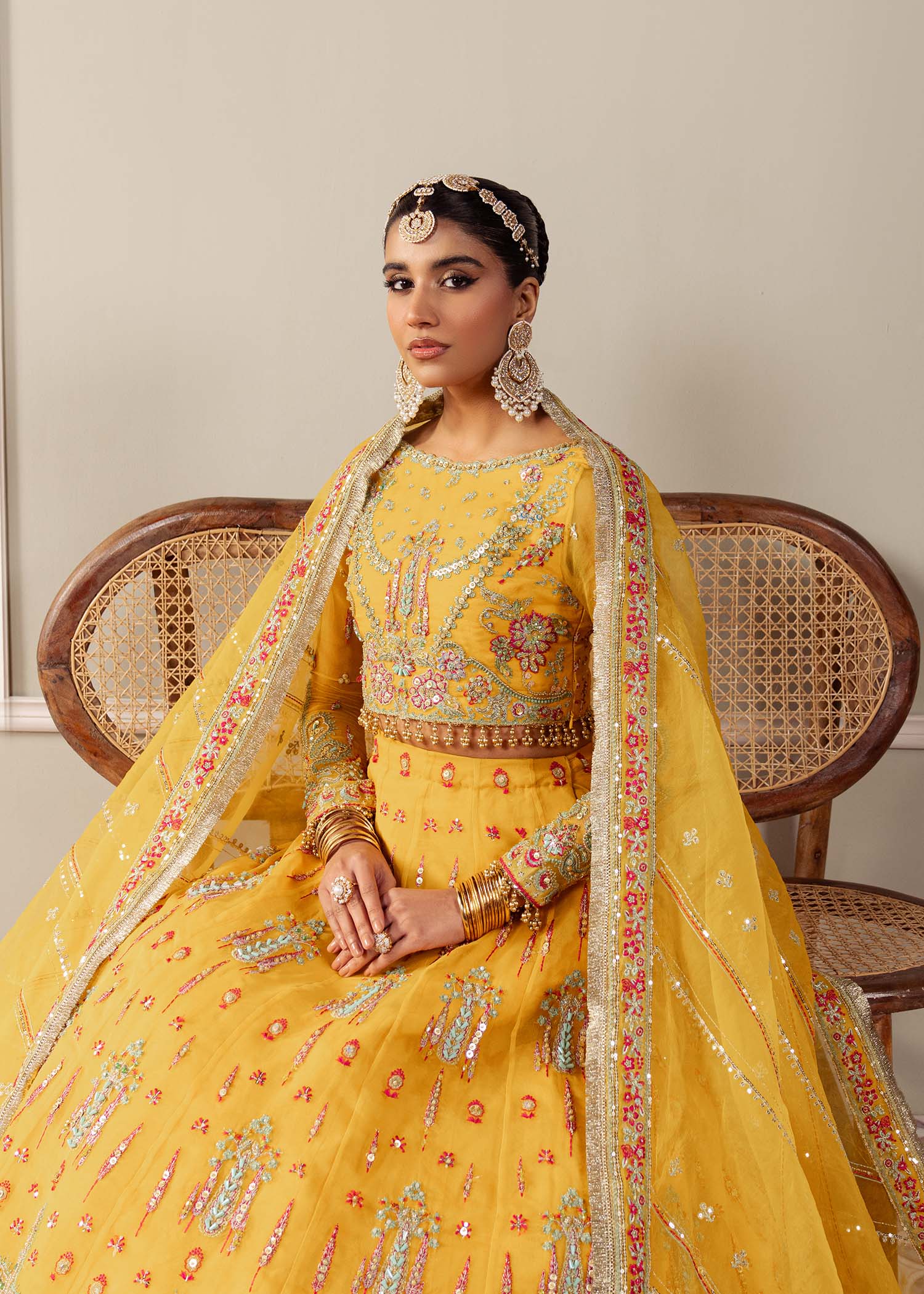 Dastoor | Airah Festive 25 | Solstice M Yellow Net