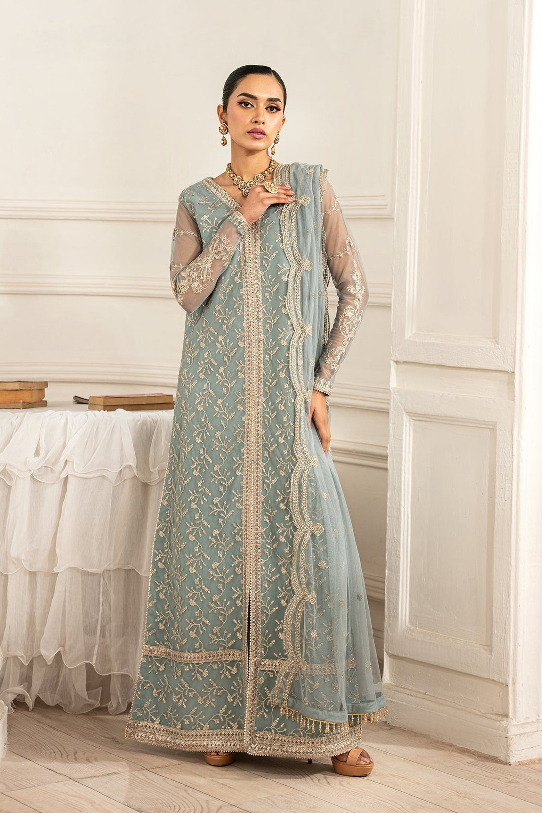 Zarif | Formal Edit 25 | ZFE-01 LYDIA XS Sky Blue Net