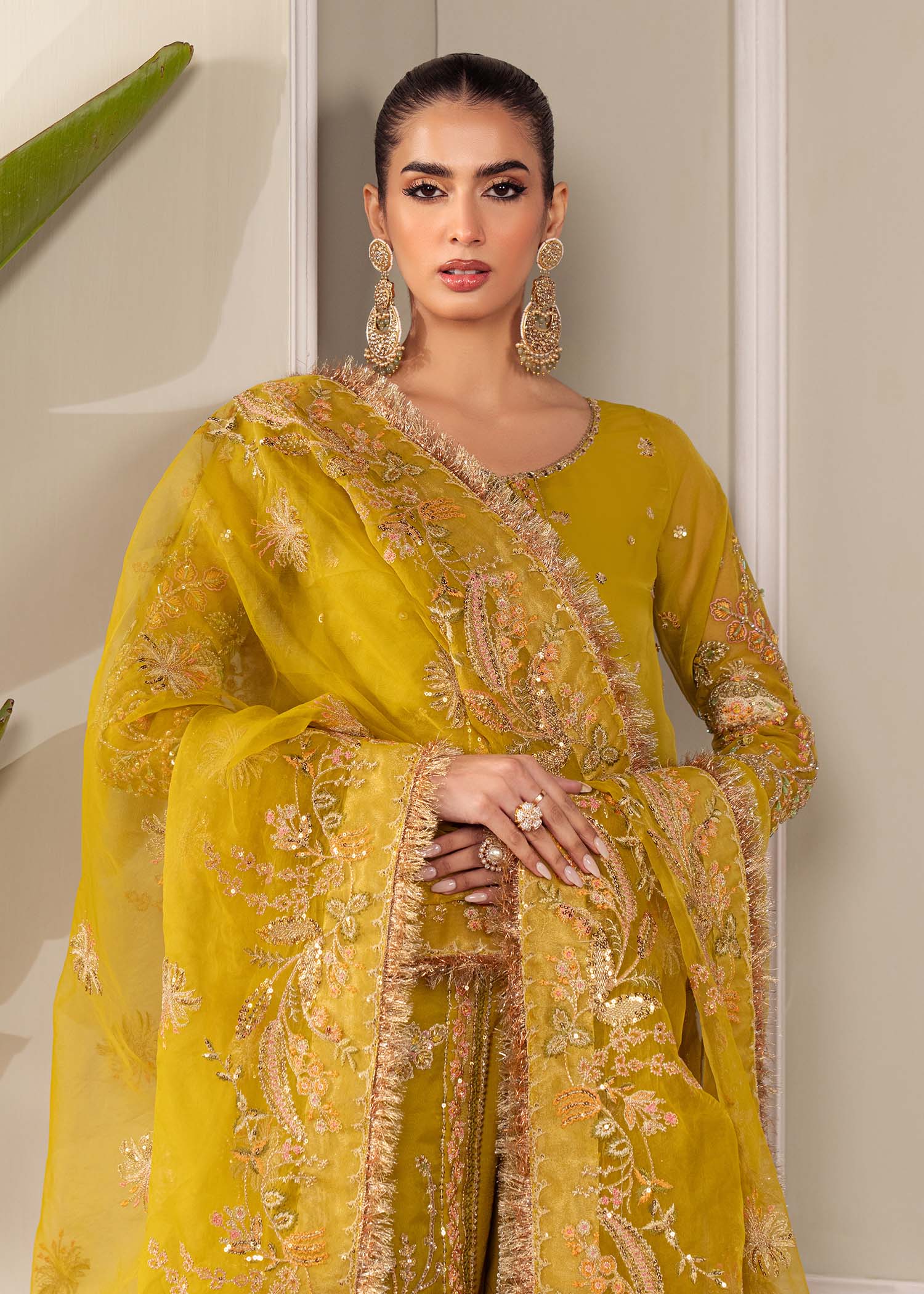 Dastoor | Airah Festive 25 | Serenity Custom Size Golden Organza