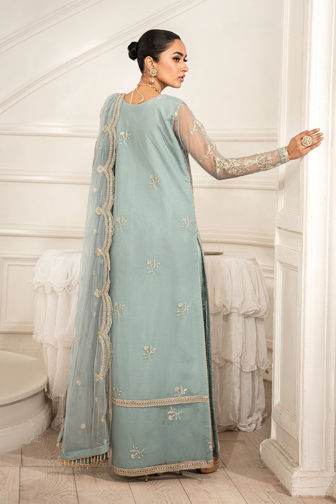 Zarif | Formal Edit 25 | ZFE-01 LYDIA XS Sky Blue Net
