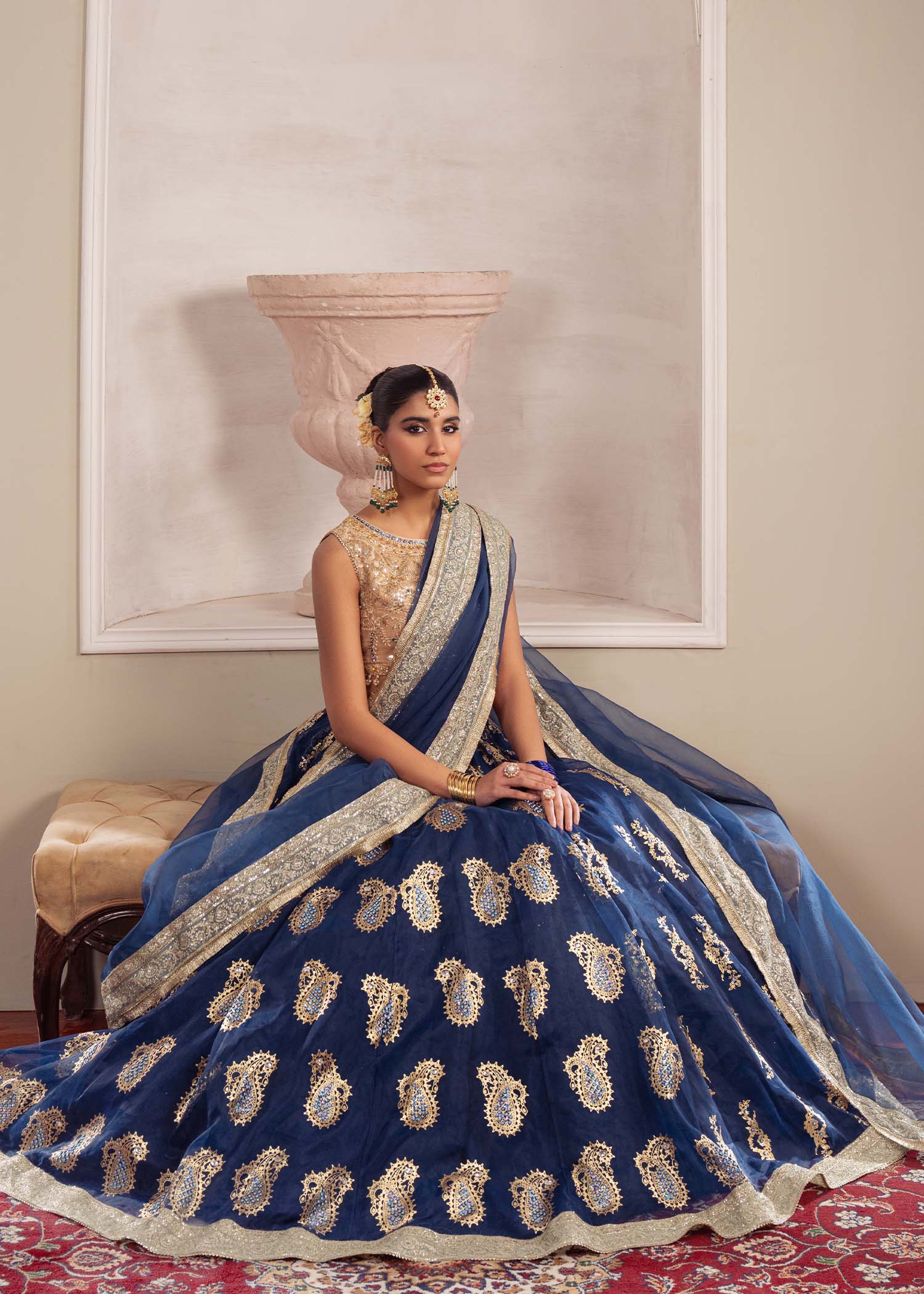 Dastoor | Airah Festive 25 | Radiance M Beige Net