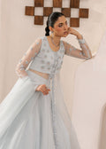 Dastoor | Rania Luxury Pret 25 | Mayal M Ice Blue Organza