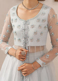 Dastoor | Rania Luxury Pret 25 | Mayal L Ice Blue Organza