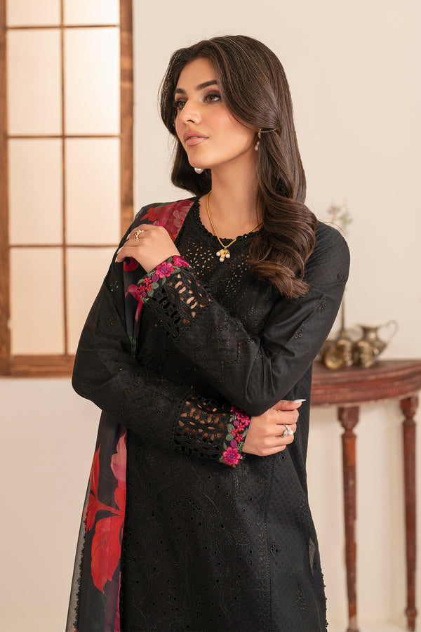 Zarif | Lamhay Luxury Eid Lawn 25 | 05 ZOYAH L Black Lawn
