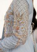 Dastoor | Maahi Luxury Pret 25 | Hoor L Ice Blue Korean Silk